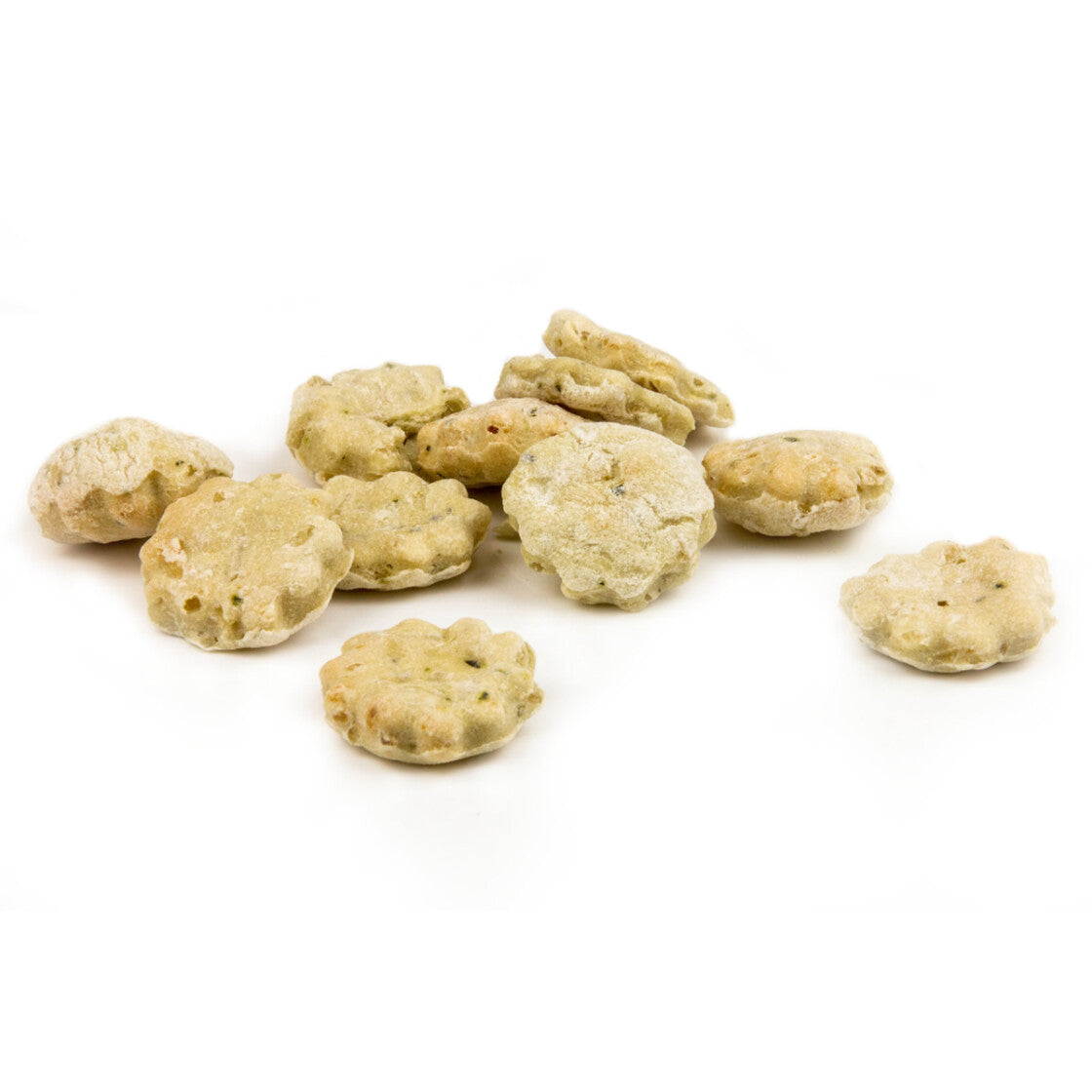 Sonnen-Kekse für Hunde – knusprige, vegane Leckerlis aus Naturreis, Zucchini und Kokosöl, ideal als gesunde Belohnung für Hunde."