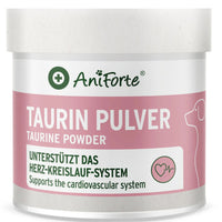 AniForte® Taurin Pulver für Hunde in Dose, essentielle Aminosäure zur Unterstützung des Herz-Kreislauf-Systems, Nahrungsergänzung für Hunde, 0,5 g Tagesdosierung, natürlich und hochwertig