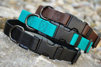 Treusinn Biothane Halsband 25mm Super Stay in verschiedenen Farben (Schwarz, Braun, Türkis) – langlebig, wasserfest und nachhaltig