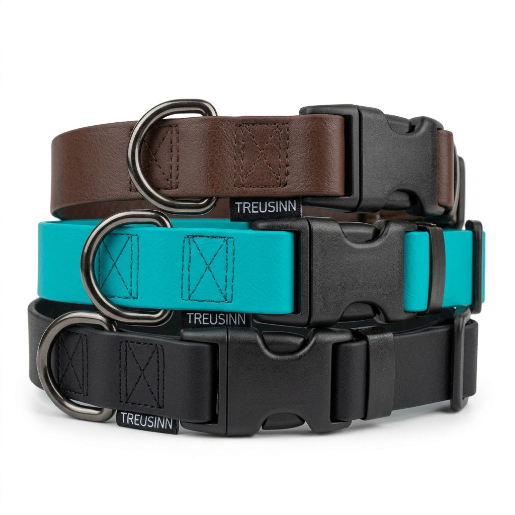 Treusinn Biothane Halsband 25mm Super Stay – nachhaltiges, wasserfestes Hundehalsband in veganer Biothane®-Qualität, ideal für Hunde aller Größen