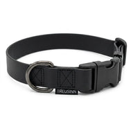 Treusinn Biothane Halsband 25mm Super Stay in Schwarz – robustes und wasserfestes Hundehalsband aus recyceltem Biothane® mit praktischen Klickverschluss und verstellbarem Design