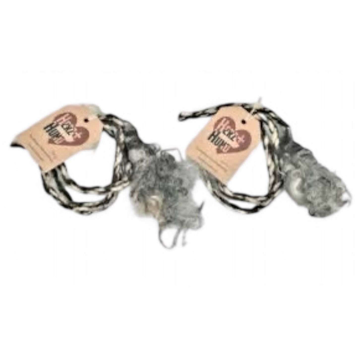 Wuschelband aus 100 % Bio-Schurwolle – handgefertigtes, nachhaltiges Katzenspielzeug mit wuscheligem Ende, ideal zum Jagen, Zerren und Spielen, waschbar bis 60 °C.