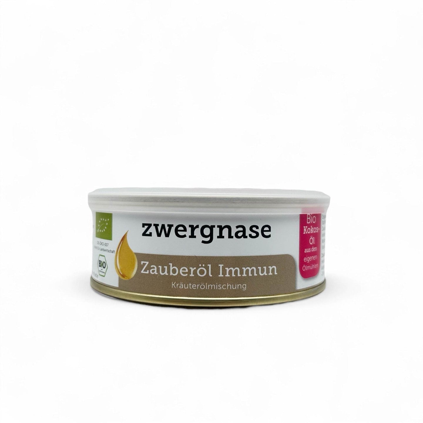 Zauberöl „Immun“ – natürliches Ergänzungsfuttermittel aus Bio-Zutaten wie Kokosöl, Zistrose, Algen und Keuschlamm zur Unterstützung des Immunsystems von Hunden und Katzen.